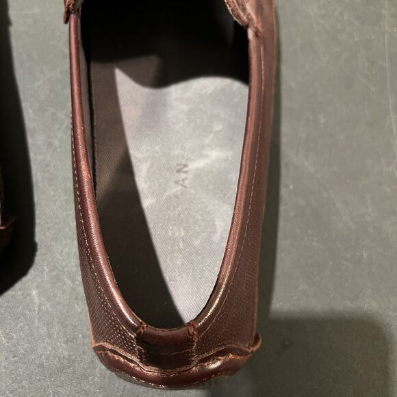 Cole Haan Wyatt Leather Bit Loafers Mens 11 M Brown Perforated Leather Driver - Picture 10 of 11